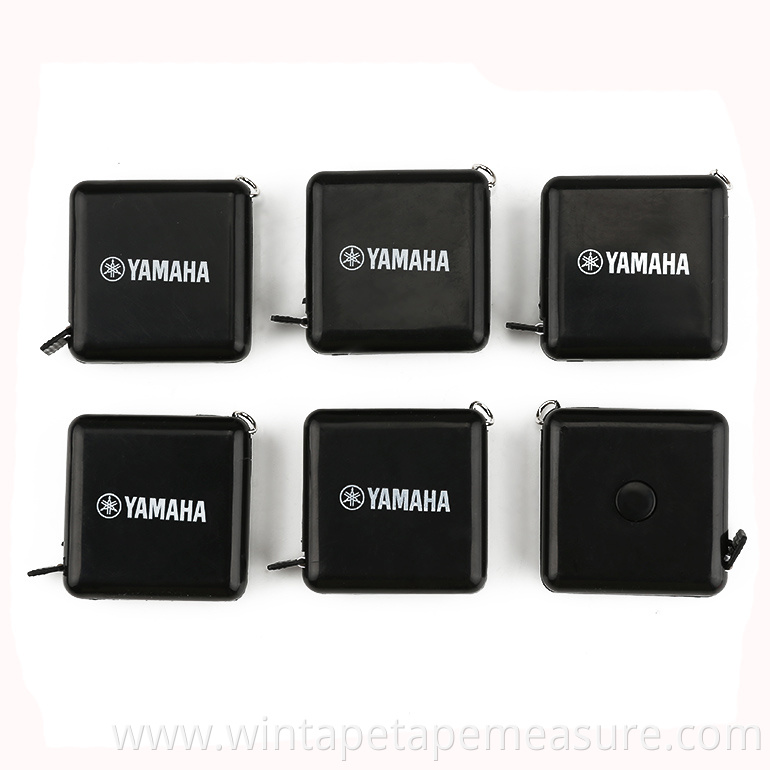 Promotional Gift Items Black Square Portable Logo OEM Tape Measures With Printed Logo As Yamaha